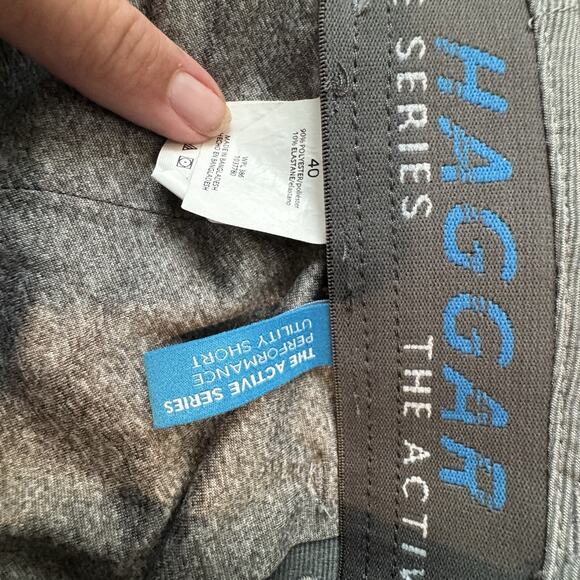 Haggar Active Series Mens Gray Lightweight Golf Comfort Performance Short Sz 40 - Picture 3 of 12